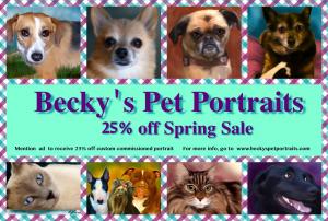 Discount on  Custom Pet Portraits